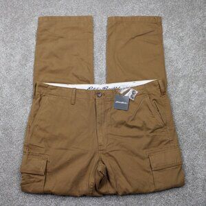 Eddie Bauer Aged Brass Cargo Pants NWT Mens 40x36 Brown Classic Fit Legend Wash